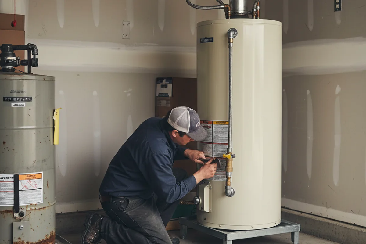 Water heater and shutoff valve replacement in Chestnut