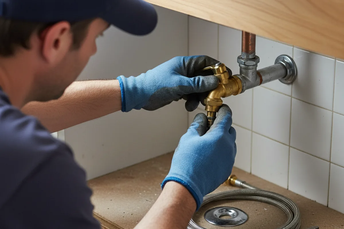 Shutoff valve and fitting work during Burst Pipe Repair in Chestnut